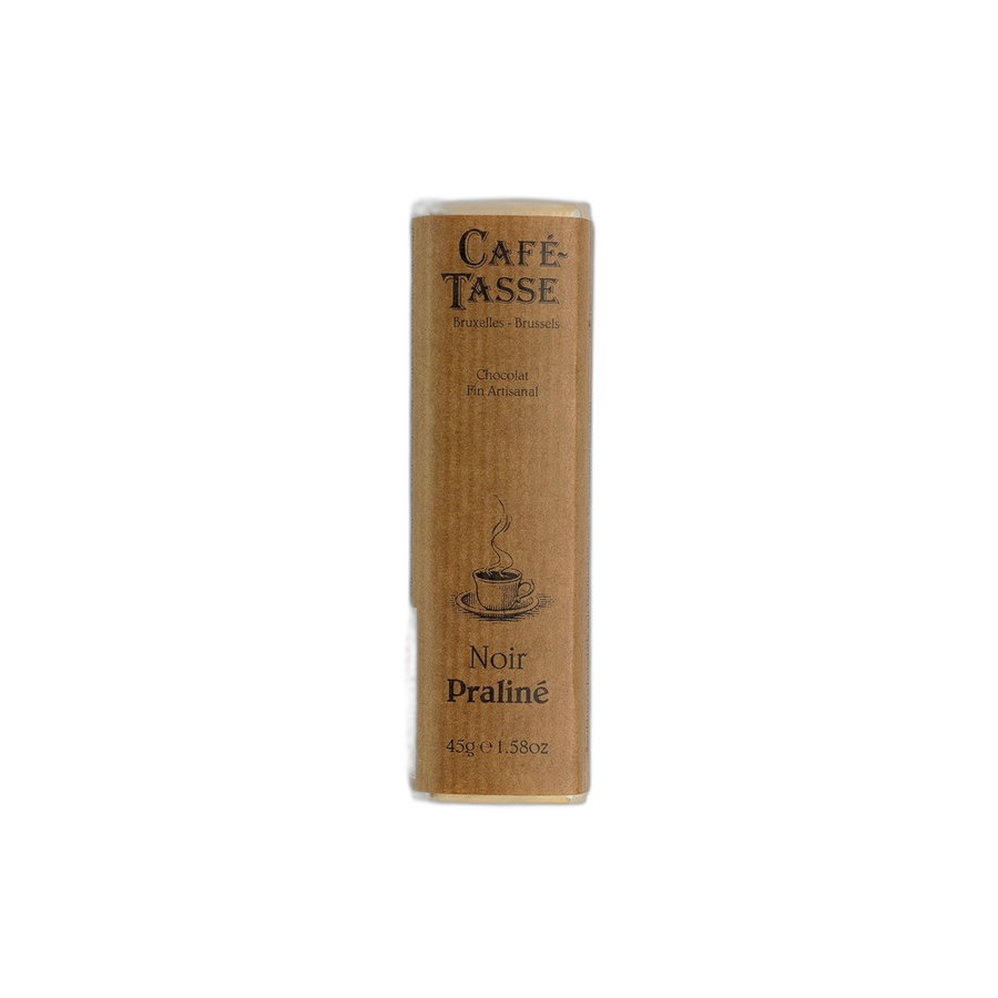 Шоколад темный (лесной орех) Dark chocolate bar filled with Hazelnut praline CAFE-TASSE, 45г