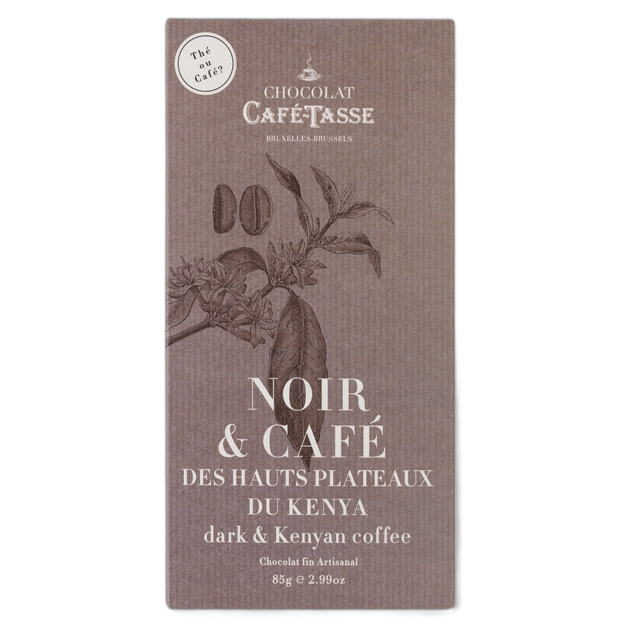 Шоколад темный (кофе) Dark chocolate family bar with Coffee from Kenya CAFE-TASSE, 85г