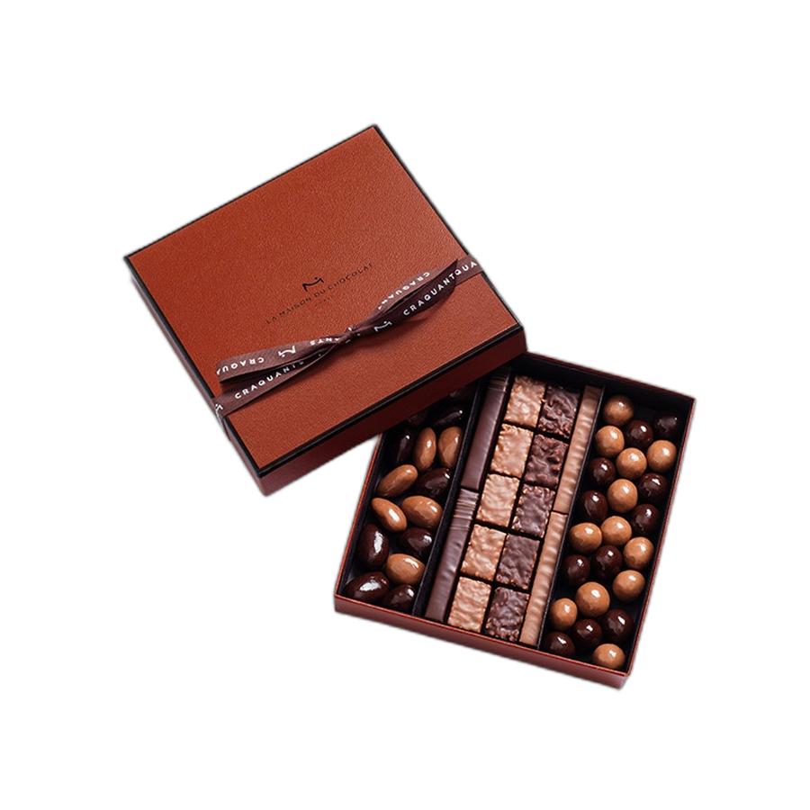 Шоколадные конфеты пралине, сушеные фрукты Craquant Treat Gift Box 45шт LA MAISON, 240гр