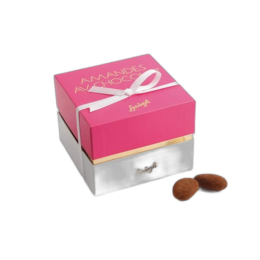 Миндаль в темном шоколаде и какао Amandes au Chocolate SPRUNGLI, 250гр
