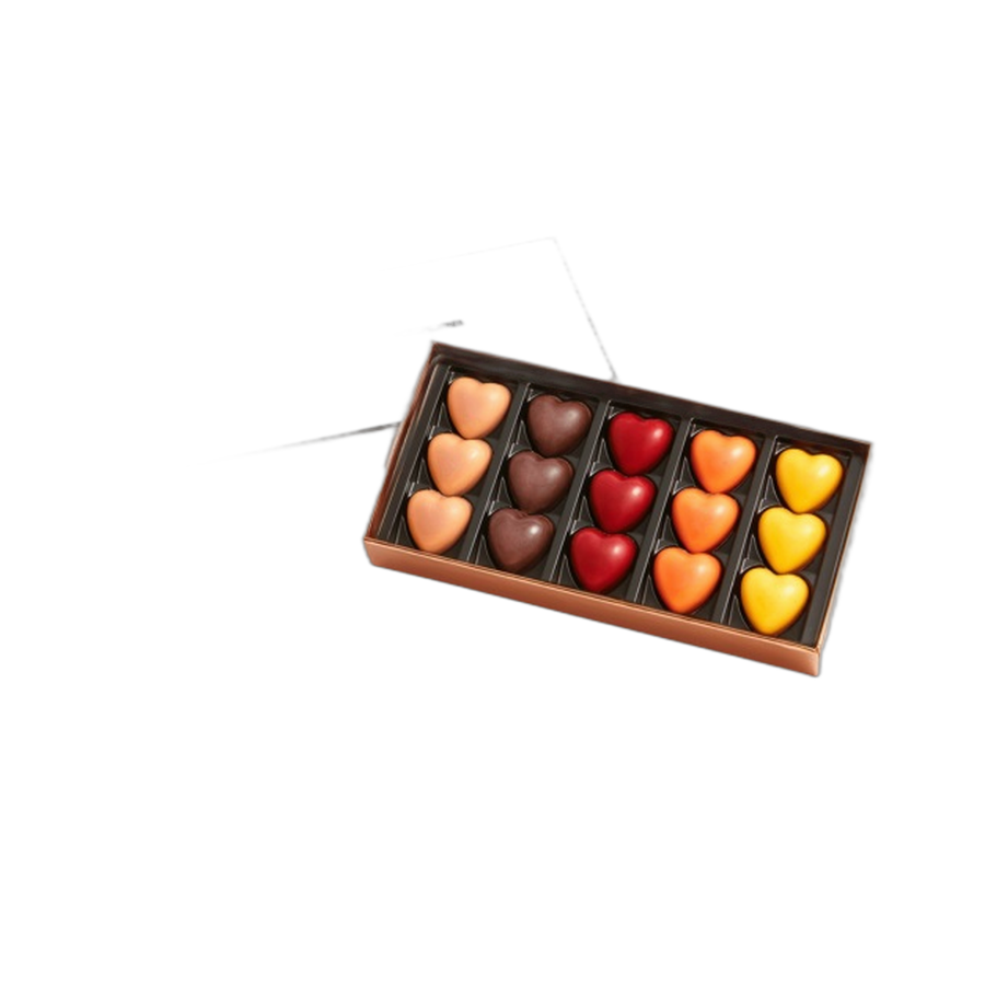 Шоколад PIERRE MARCOLINI, 15 HEARTS, сердца, 106,5 гр